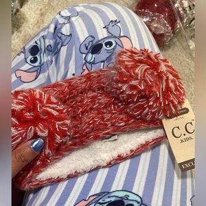 CC SHERPA LIVING HEADBAND KIDS RED/WHITE